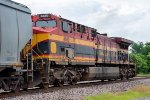 KCS 4610 shoves hard on the rear of a southbound grain train 